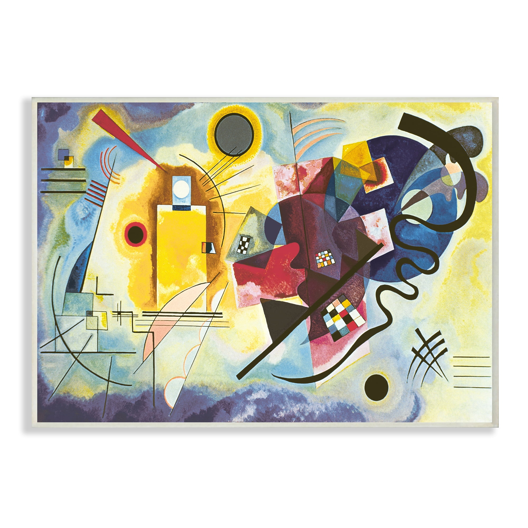 Stupell Industries Classic Kandinsky Abstraction Yellow Red Blue Wall