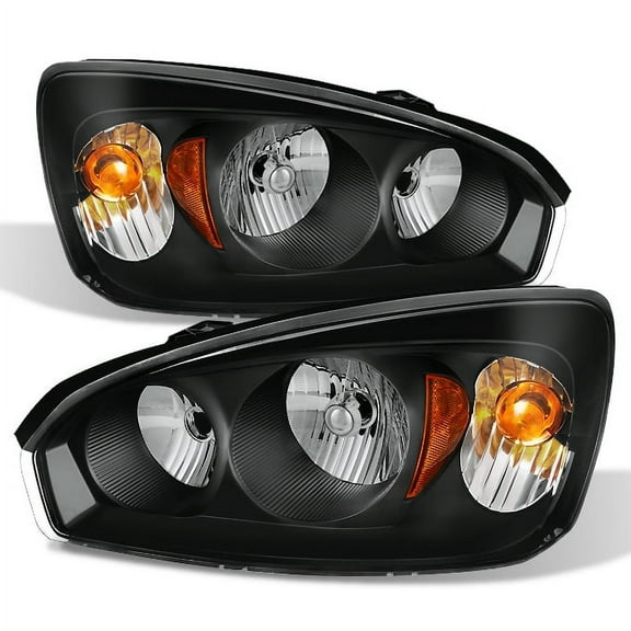 AKKON - For Chevy Malibu OE Replacement Black Bezel Headlights Driver/Passenger Head Lamps Pair New