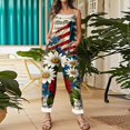 thumbnail image 5 of Spring Summer Plus Size Boho Overalls for Women Hippie Cloth Floral Printed Jumpsuits Spaghetti Strap Rompers, 5 of 6