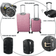thumbnail image 3 of Juego 2 Maletas De Viaje 10 Kg Y 25 Kg Rigidas Ruedas Desmontables Y Candado Numerico, 3 of 5