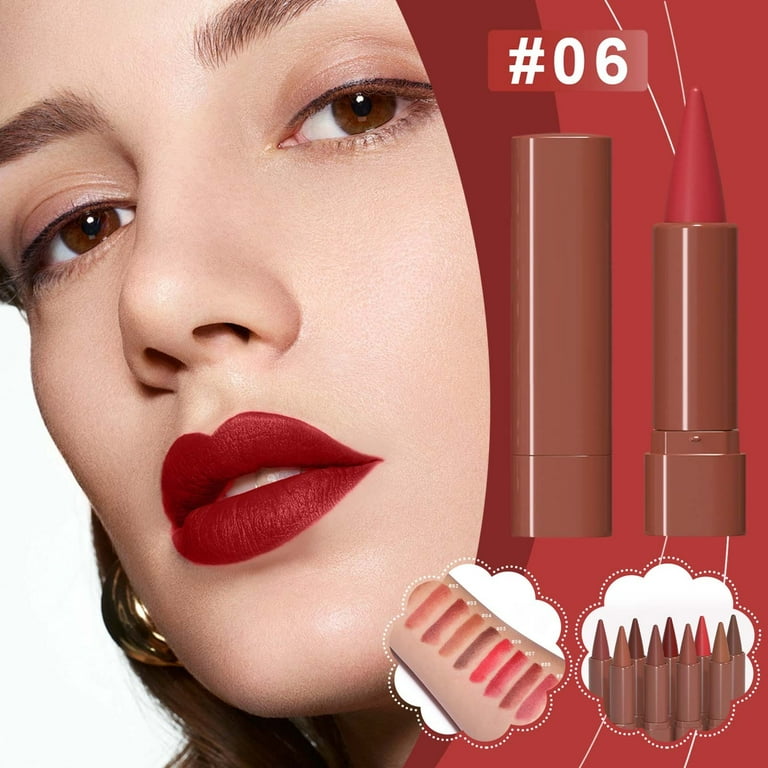 Littleplum 2-in-1 Lip Liner and Lipstick Lip Combo Set,Matte Nude