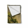 thumbnail image 2 of Landscape Soft Flannel Fleece Throw Blanket, Sunset Scenery in a Valley with a Big Old Tree Artwork Photo, Cozy Plush for Indoor and Outdoor Use, 50" x 70", Fern Green Marigold, by Ambesonne, 2 of 6