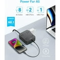 thumbnail image 2 of Anker Power Strip with USB Ports,5Ft,Surge Protector(2000J), 2 of 6