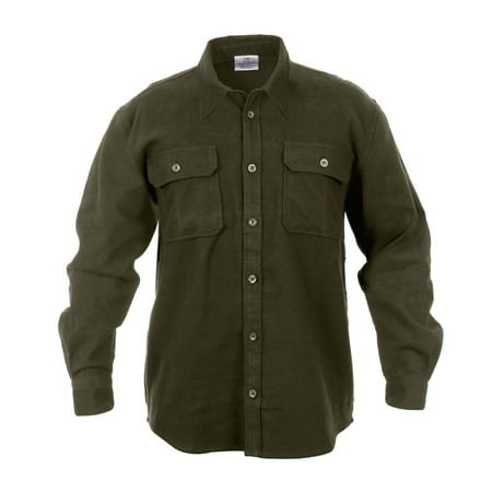 - Extra Heavyweight Brawny Flannel Shirt, Solid Colors