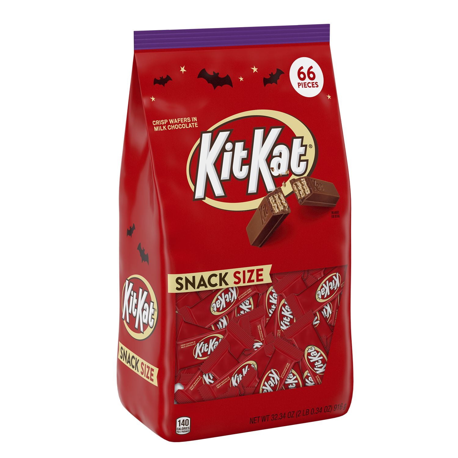 KIT KAT®, Halloween Candy, Snack Size Milk Chocolate Wafer Bars, 32.34