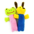 thumbnail image 4 of Frog Cow Puppy Plush Striped Squeak Sound Dog Toy Funny Fleece Chew Molar Puppet, 4 of 10
