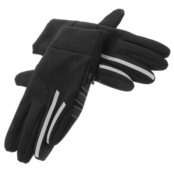 Milisten Men's's Cold Weather Gloves for Outdoor Use Touchscreen Compatible Durable Fleece Lined Black Size 1 Pair