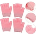 thumbnail image 2 of 2 Pairs Moisturizing Gloves Hand Gloves Fingerless Moisturizing Glove for Dry Cracked Hand (Pink), 2 of 5