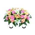 thumbnail image 2 of Cadancy Artificial Flowers Cemetery Memorial Grave Decoration Realistic Silk Floral Arrangement for Outdoor Tombstone Sympathy Tribute Fake Plants UV Resistant Weatherproof Decor, 2 of 6