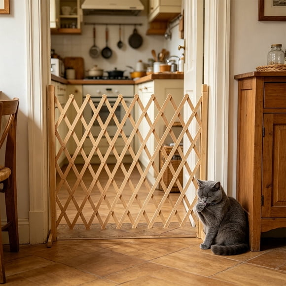 EGNMCR Pet Fence Home Use No Drilling Antis Pet Door Fence Isolation Net Staircase Entrance Dog And Cats Protection Fence wooden fence