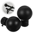 thumbnail image 4 of Shisuyan 2 Pcs 28mm Window Curtain Rod End Black Unique Design Drapery Pole Drape Rod Head Finials Fit for Home Office, 4 of 8