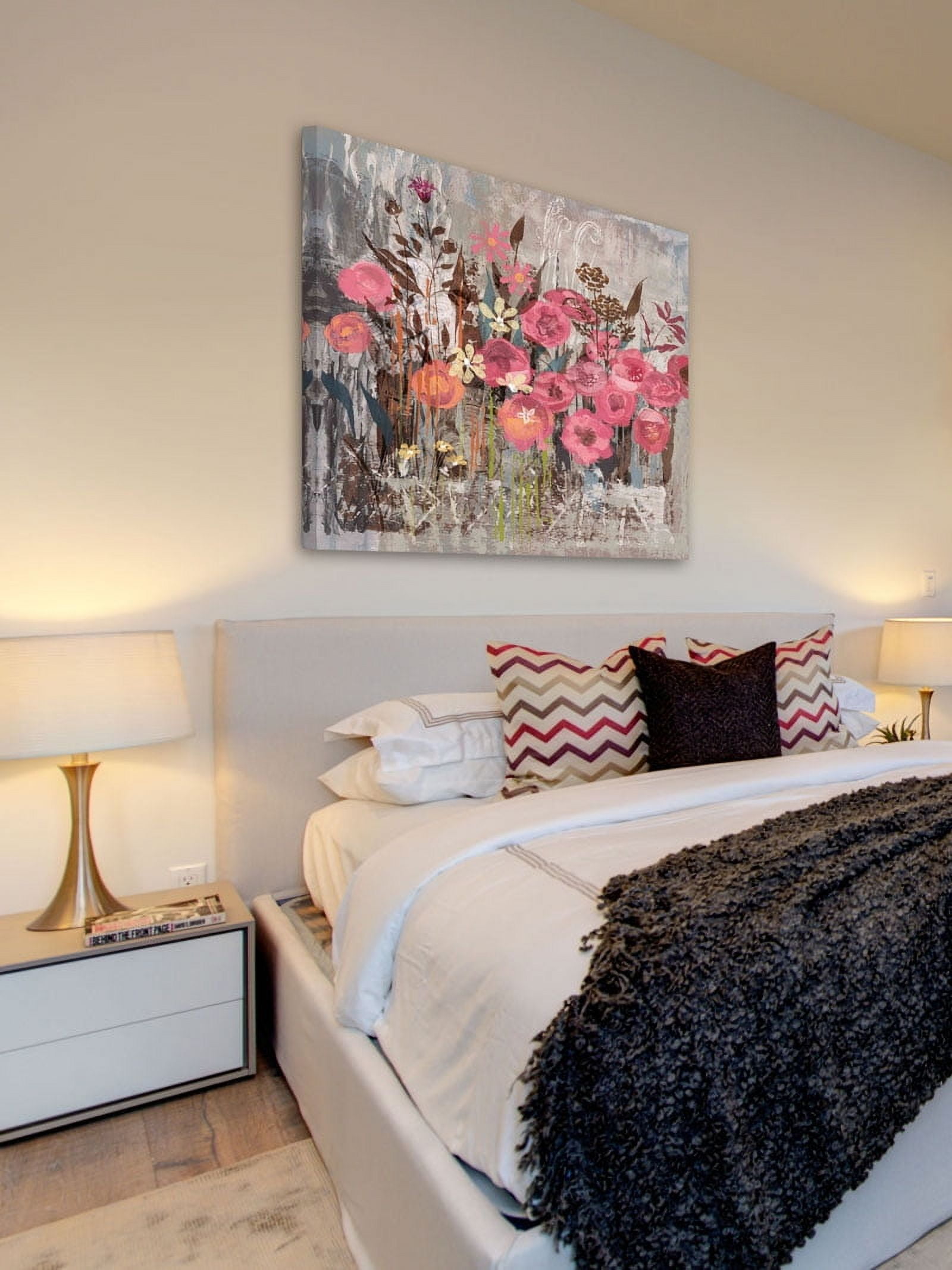 Marmont Hill "Floral Frenzy Pink II" Painting Print on Canvas
