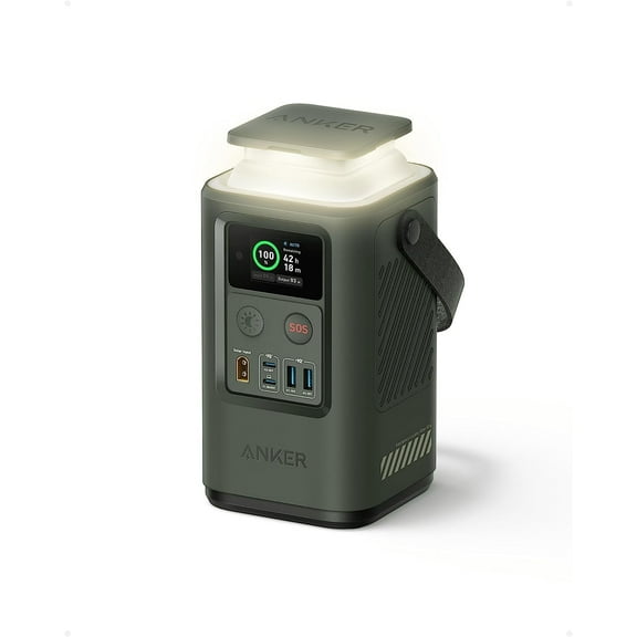 Anker Power Bank Power Station 60,000mAh,Portable Outdoor Generator 87W with Smart Digital Display, Retractable Auto Lighting and SOS Mode, Home Backup(PowerCore Reserve 192Wh) for Travel, Camping