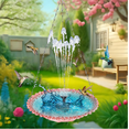 thumbnail image 3 of Hanging Bird Bath with Fountain Cord, Solar Powered Water Fountain with 4 Replaceable Spray Nozzles, Outdoor Bird Bath for Garden Patio Yard Attracting Birds (Pink), 3 of 5