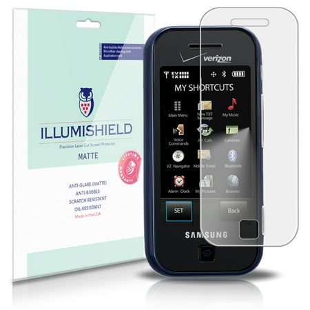 Glyde Phone - iLLumiShield Matte Screen Protector w Anti-Glare/Print 3x for Samsung Glyde