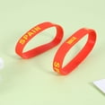 thumbnail image 4 of WEUVEB 5 Pcs Bracelet en Silicone Rouge pour Fans de Sport 6.5 Po, 4 of 4