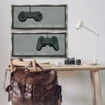 thumbnail image 2 of Stupell Industries Gamer Phrases on Grey Quotes and Sayings Painting Gray Floater Framed Canvas Art Print Wall Art, 25 x 11, Set of 2, 2 of 9