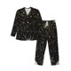 thumbnail image 1 of Balery Spiderweb Bats And A Spider Pijama para Hombre de Dos Piezas con Manga Larga, Conjunto de Dormir y Descanso Suave con Bolsillos-Small, 1 of 7