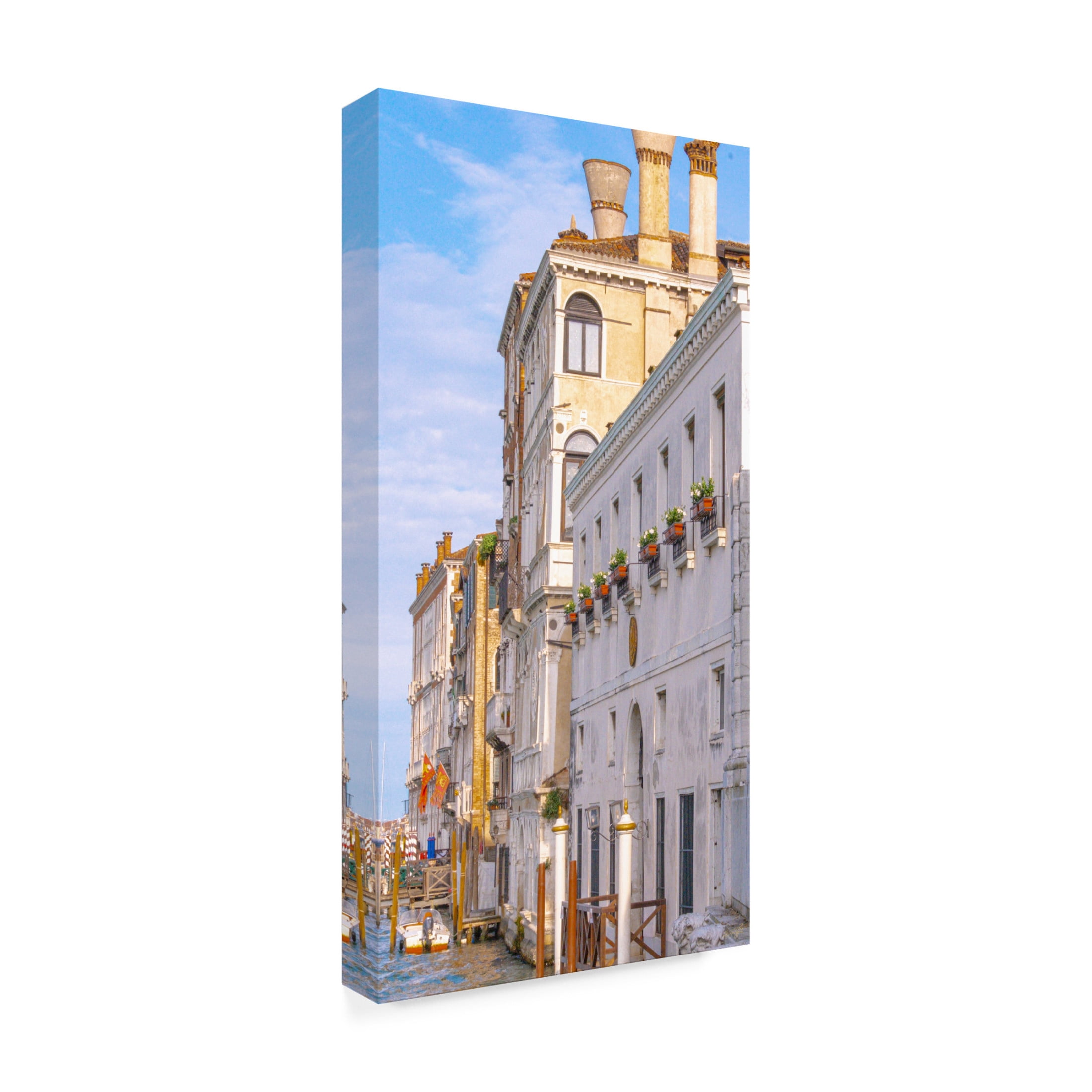 Canvas Wall Art - Life BeautifuLEE 'Venice Luxurious Homes' Wall Art for Living Room, Bedroom, or Office Décor by Trademark Fine Art - 16 x 32 Inches