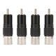 thumbnail image 1 of Preffair 4 Uds RCA Lotus Plug latón chapado en rodio sin soldadura 10MM RCA Plug R1738, 1 of 8