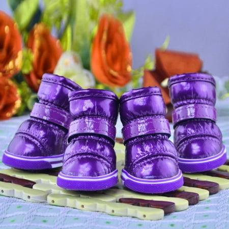 Waterproof Dog Boots Winter Pet Shoes  Outdoor Pet Snow Booties  Cold Weather Paw Protector with Anti-Slip Sole for Medium Large Small Dogs