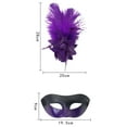 thumbnail image 3 of Honeeladyy Masquerade Masks for Women Men, Mardi Gras Mask, Christmas Masks with Elegant Feather, Half Face Masks for Masquerade Ball Carnival Party, Halloween, Performance, Silver, 3 of 3