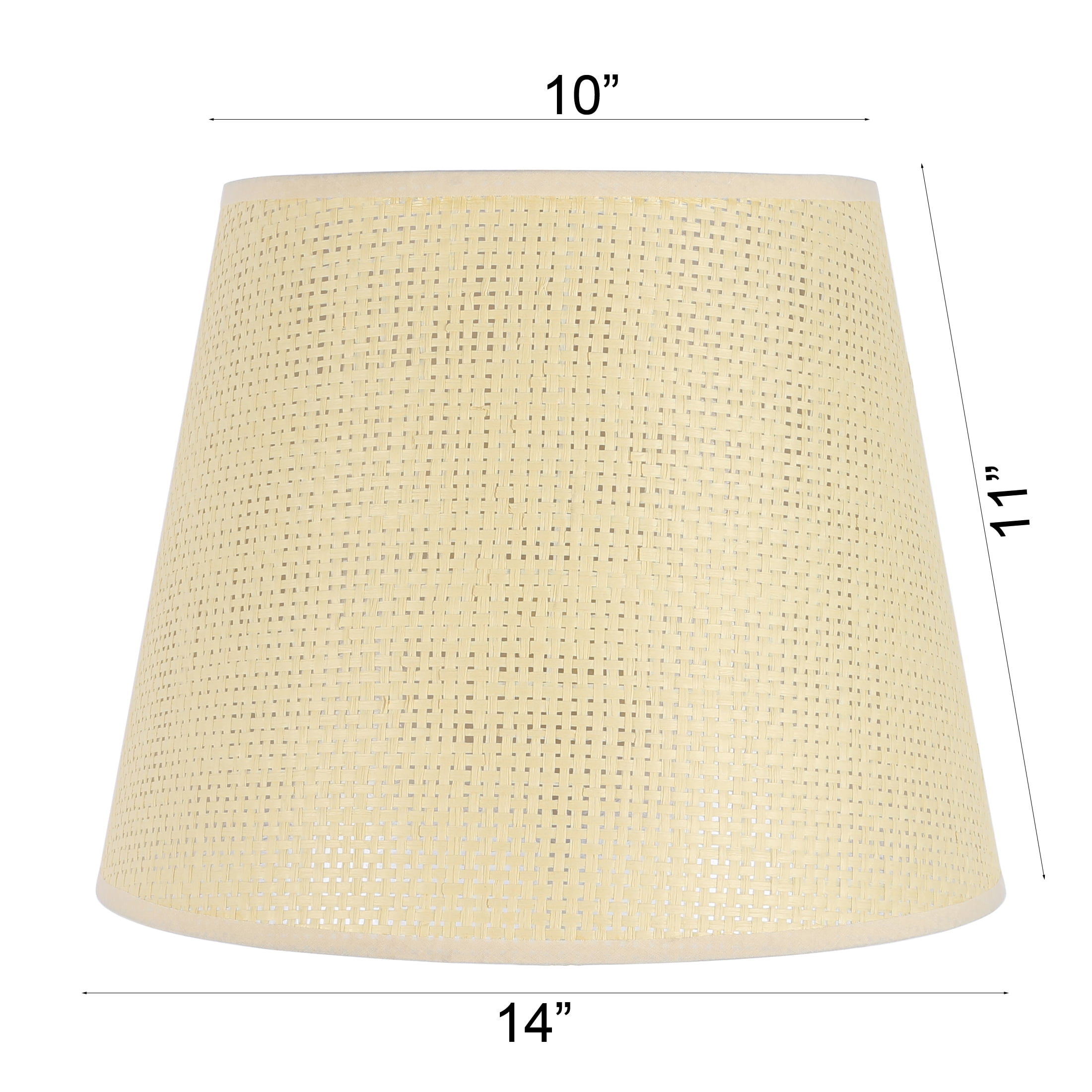 Simplee Adesso Rattan Paper Uno Lamp Shade, 11"H x 14"D, Transitional, Adult Office, Dorm Room