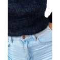thumbnail image 4 of FASHIONWT Women Faux Mohair Furry Crop Top Sweet Turtleneck Fall Blouse, 4 of 4