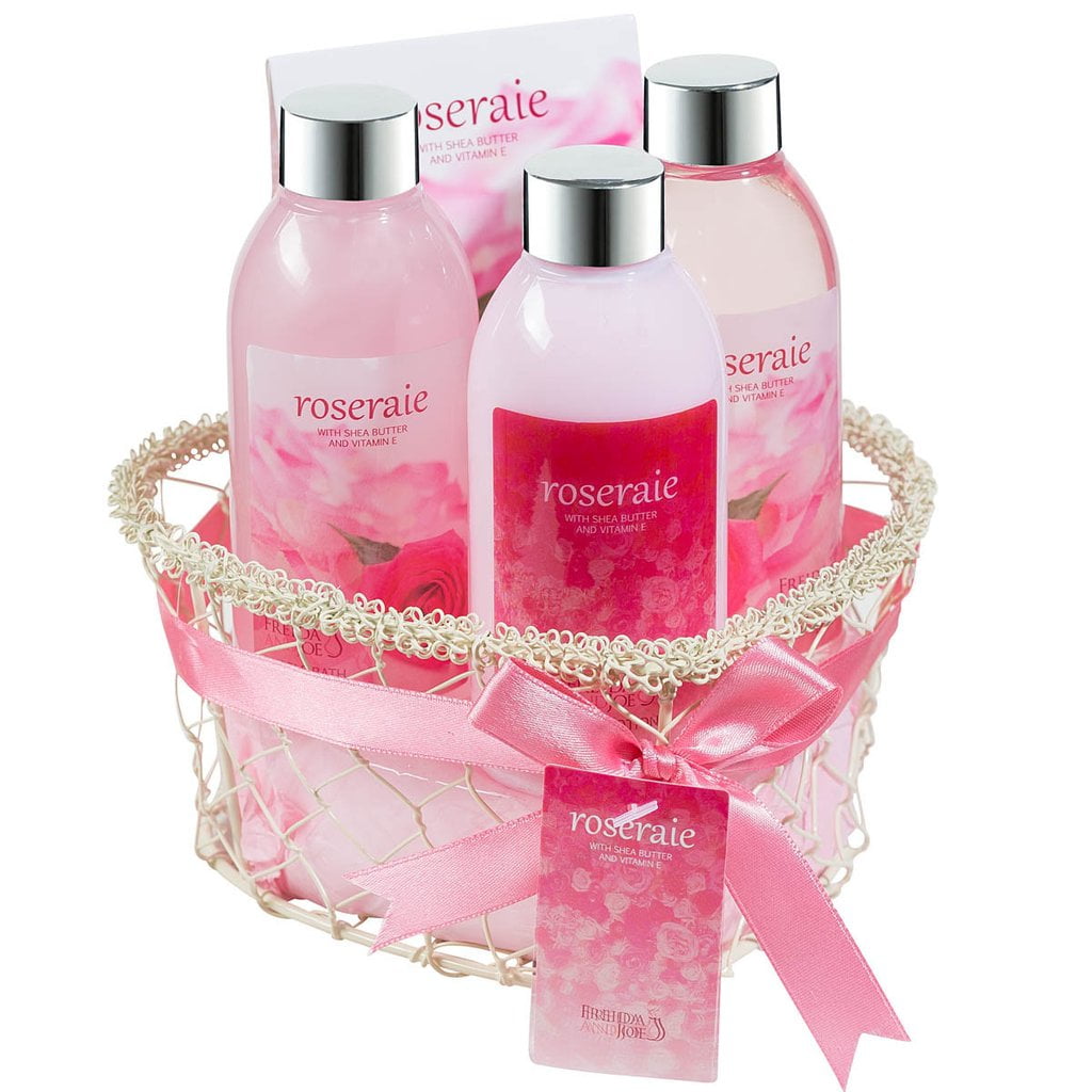 Bath, Body, and Spa Gift Set for Women, in Pink Rose Fragrance