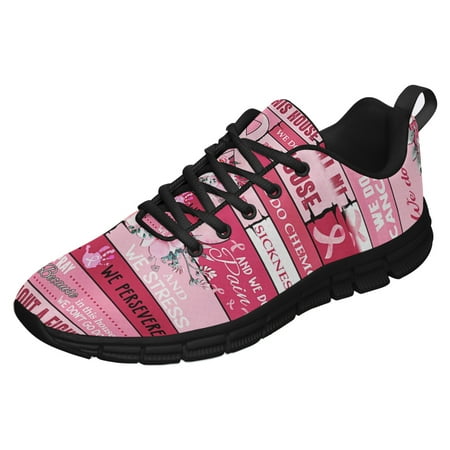 

Breast Cancer Awareness In This House We Do Chancer Running Shoes Sneakers Mesh Black Size 13