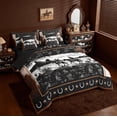 thumbnail image 4 of Manfei Western Aztec 7pcs Bedding Comforter Set,Horse Cowboy Rustic Wild Animal Queen Bedding Sets For Men Women Reversible, 4 of 8