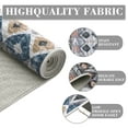 thumbnail image 3 of HOMERRY Floral Print Non Slip Area Rug 9' x 12' for Living Room Washable Indoor Carpet, Gray/Blue, 3 of 6