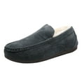 thumbnail image 6 of Dakaela Mens Slippers Memory Foam Slip on House Shoes Fleece Lined Orthopedic Plush Bedroom Moccasins, 6 of 7