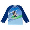 thumbnail image 4 of Disney Mickey Mouse Surfboard UPF 50+ Rash Guard and Swim Trunks Outfit Set Infant to Little Kid, 4 of 5