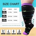 thumbnail image 4 of BTEPSGA 3 Pairs Plus Size Compression Socks for Women Men Running ,Travel,Black,3X, 4 of 7
