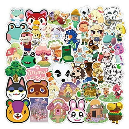 YEESACG-Animal Crossing Stickers | 50 Pack | Vinyl Waterproof Cute Game Stickers for Laptop,Bumper,Water Bottles,Phone,Skateboard | Children Teens Adults for Hydro Flask Stickers( Animal Crossing )