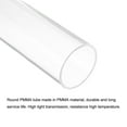 thumbnail image 4 of Uxcell Clear Rigid Acrylic Pipe 64mm ID x 70mm OD x 305mm Round Tube Tubing for Water, 4 of 5