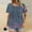 Shirts-Purple, variant on Gamivast Women's Blouses Plus Size Short Sleeve Cherry Blossom Print Tops Trendy Crewneck Pleated Front Casual Loose Fitted Shirts Summer outfits