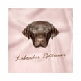 thumbnail image 1 of Labrador Decorative Satin Napkins Set of 4, Modern Retriever Portrait with Grumpy Face Purebred House Pet Illustration, Square Fabric Party & Dinner Napkin, 18", Pale Pink Brown, by Ambesonne, 1 of 2