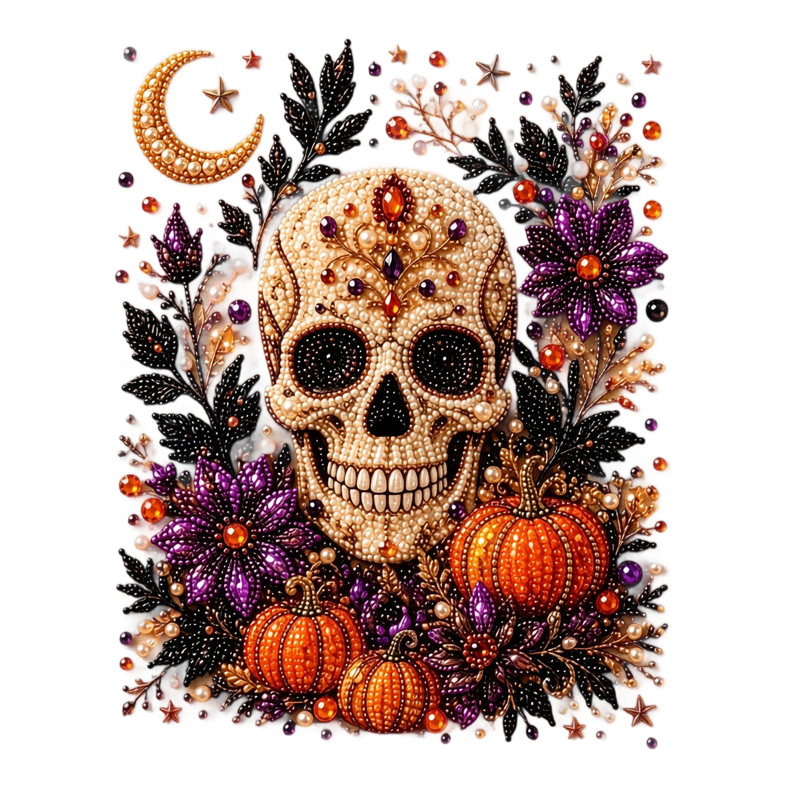 Halloween Ghost Pearl Art DIY Kit Spooky Cute 3D Diamond Painting Craft Kit for Adult Beginners Customizable DIY Fall Home Wall Art Decor Perfect Seasonal Gifting Option 1pc