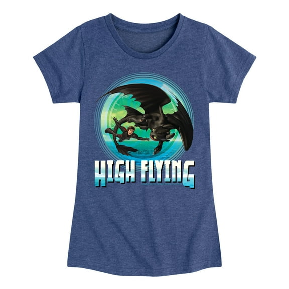 How to Train Your Dragon - High Flying - Toddler & Youth Girls Short Sleeve Graphic T-Shirt