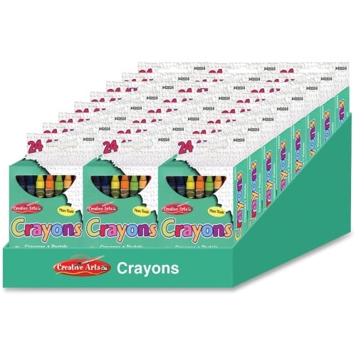 Creative Arts 24 Crayon Display, 24 / Display Box, Assorted