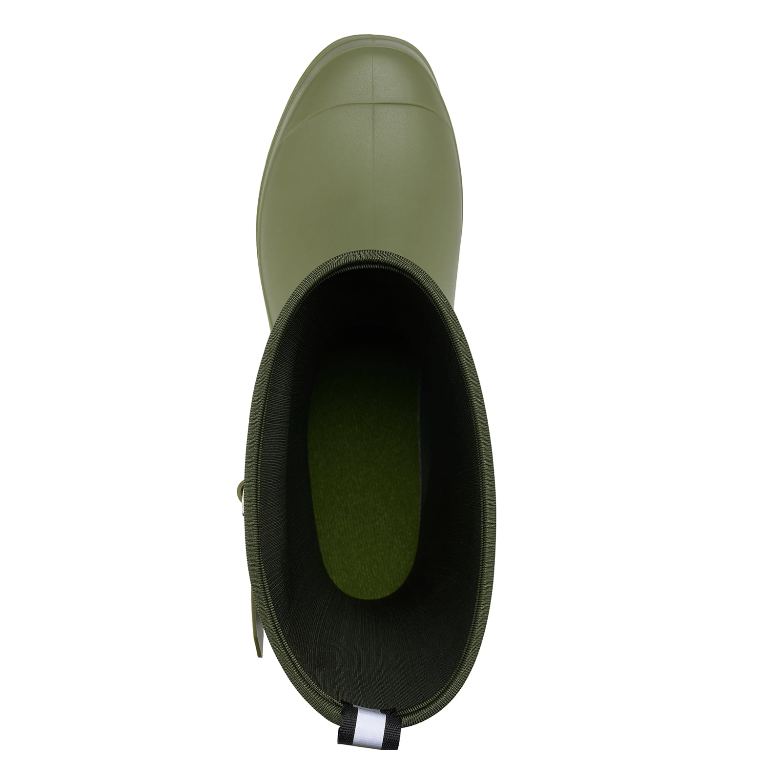 SMILIN Wellington Wide Calf Rubber Rain Boots for Women Olive Green Size 8