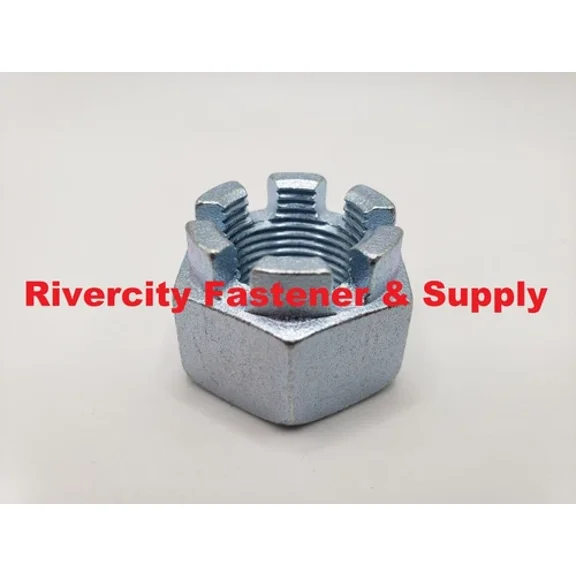 (1) M20-1.5 Slotted Hex Castle Nut 20Mm Fine Thread Nuts M20X1.5 Nut 20Mm X 1.5