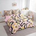 thumbnail image 3 of Homewish Spooky Snake 7pcs Bedding Comforter Set,Rustic Leaves Queen Bedding Sets,Pink Purple Queen Sheet Sets For Boys Girls,Super Cozy Room Decor Reversible, 3 of 8