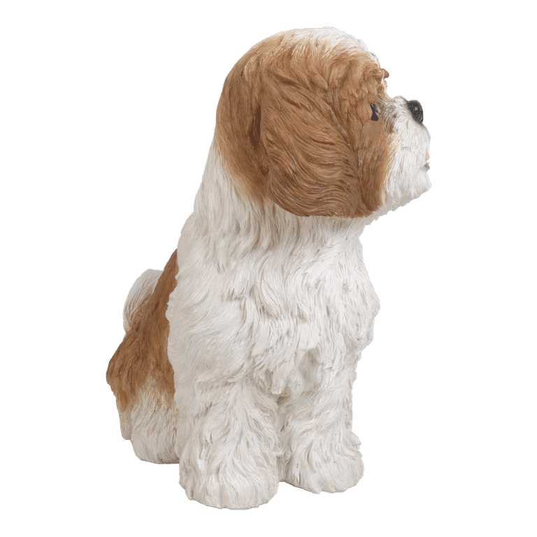 Hi- Line Gift 87762-BR Shih Tzu Sitting Brown/White Dog Statue