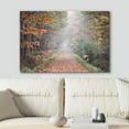 thumbnail image 2 of IDEA4WALL Adhesive Canvas Print Wall Art Set of 3 Autumn Forest Path Landscape Fine Art Nature Wall Decor Vintage Classic Artwork Zen Country/Farmhouse Rustic for Home Decor - 24"x36", 2 of 5