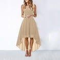 thumbnail image 1 of WILLBEST Vestidos de Mujer Vestido de Encaje con Lazo y Cinturón de Verano Vestido de Largo Irregular Vestido de Gasa sin Mangas Vestido de Fiesta de Dama de Honor XXXGrande, 1 of 3