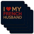 thumbnail image 1 of I Love My French Husband Low Profile Novelty Cork Coaster Set, 1 of 3