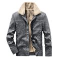 thumbnail image 2 of Vedolay Mens Jackets Open Front Long Sleeve Button Down Cardigan with Pocket Grey,L, 2 of 4